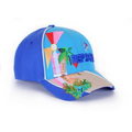 Brushed Cotton Twill Baseball Cap w/Flat and 3D Embroidery Logos/Pipes Cross Visor and crown